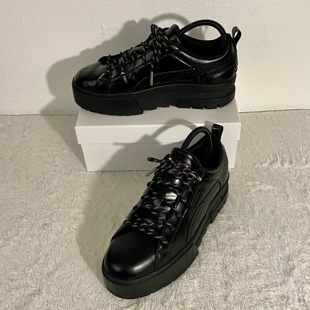 Puma X Dua Lipa Black Mayze Flutur Platform Low-Top Sneakers Women’s Size 10